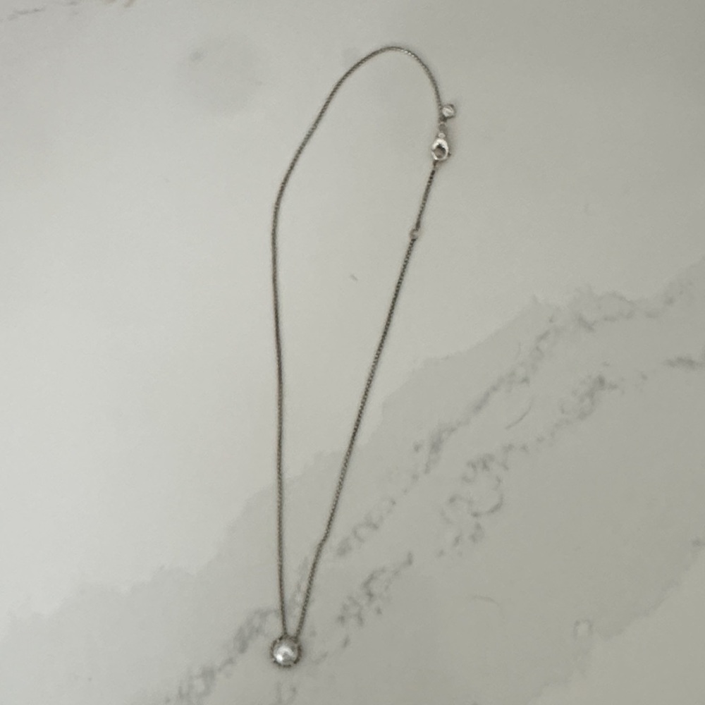 David Yurman Silver Necklace with White Pearl - Picture 2 of 4